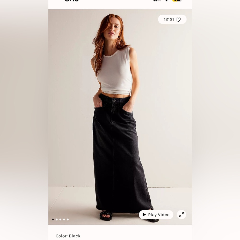We the free free people black skirt never worn
